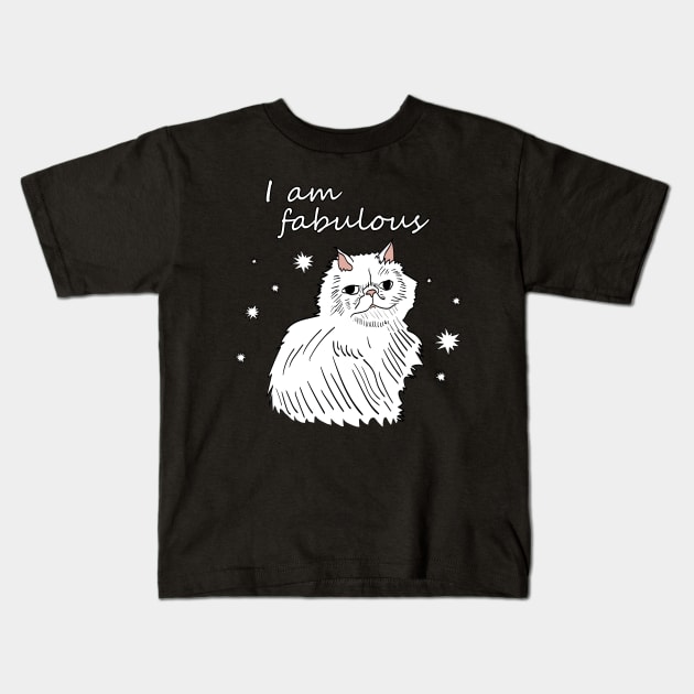 I am fabulous - persian cat Kids T-Shirt by Max